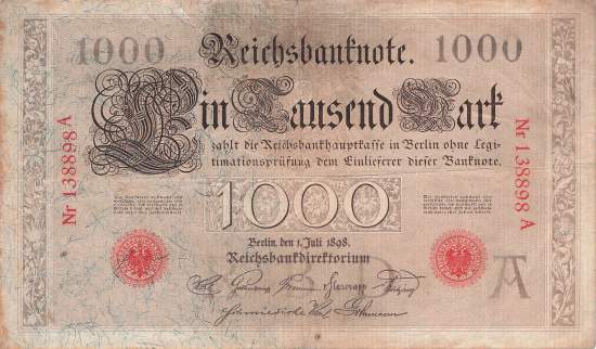 1000 Mark 1898 ro.18 A/A